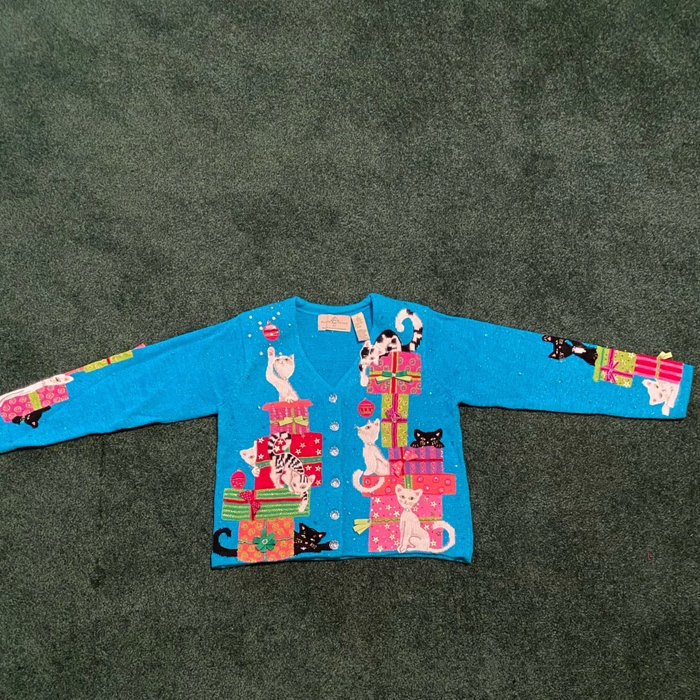 Design Options Christmas Cat Sweater